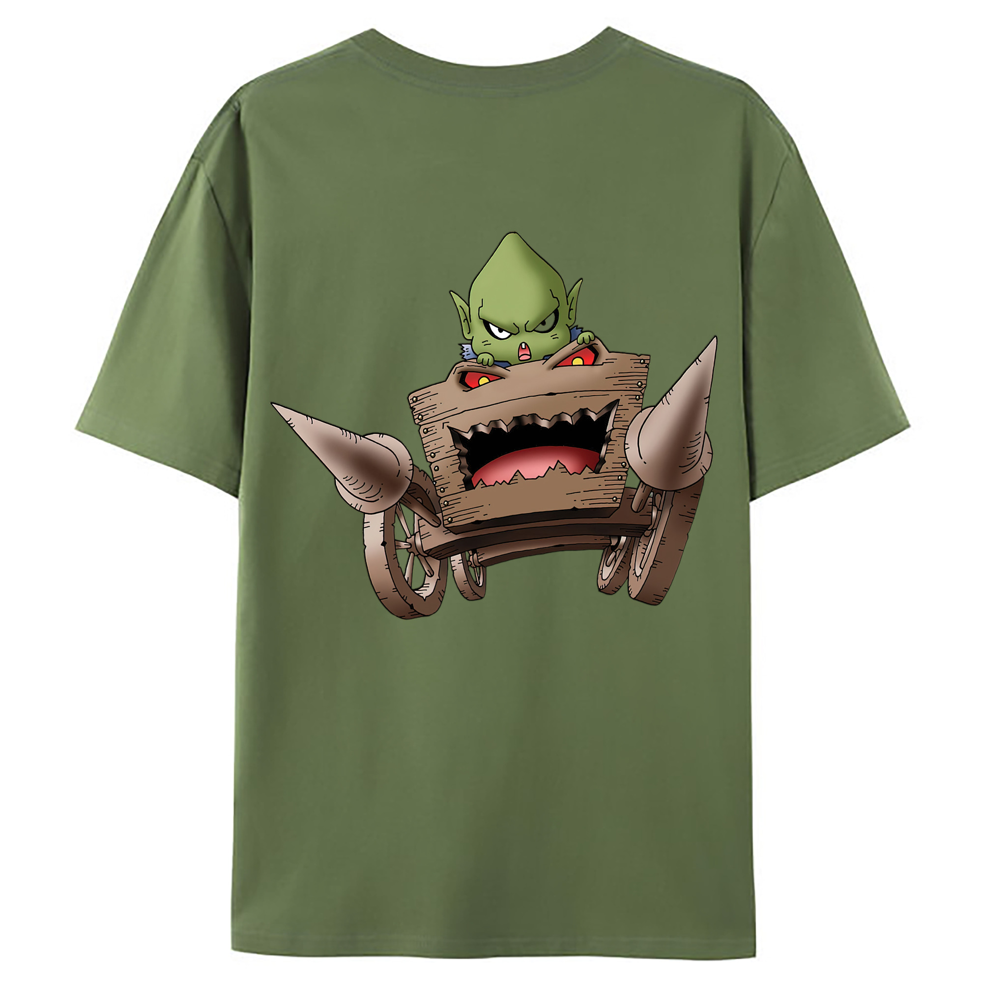（画像用） ドラゴンクエスト Doragon Kuesuto Dragon Quest 綿100％ メンズ半袖Tシャツ（バックプリント） 通気性